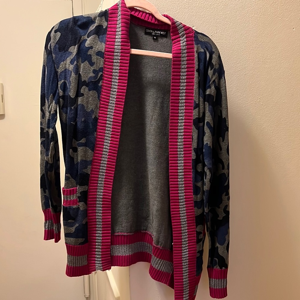 Camo print cardigan